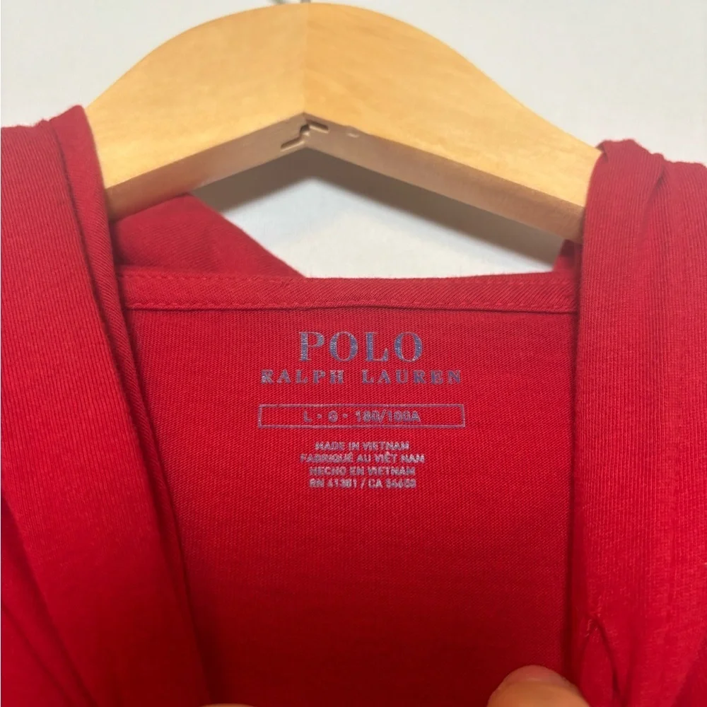 Polo Ralph Lauren Long Sleeve Hooded Big Pony Long Sleeve Spell Out Sz Large